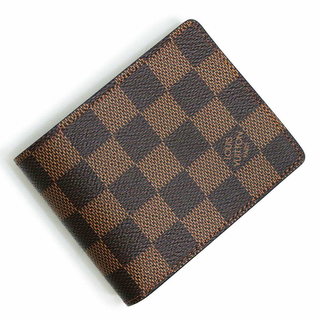 LOUIS VUITTON(ルイヴィトン)のルイ ヴィトン ポルトフォイユ スレンダー 札入れ 二つ折り財布 ダミエ ブラウン 茶 N61208 箱付 LOUIS VUITTON（新品・未使用品） メンズのファッション小物(折り財布)の商品写真