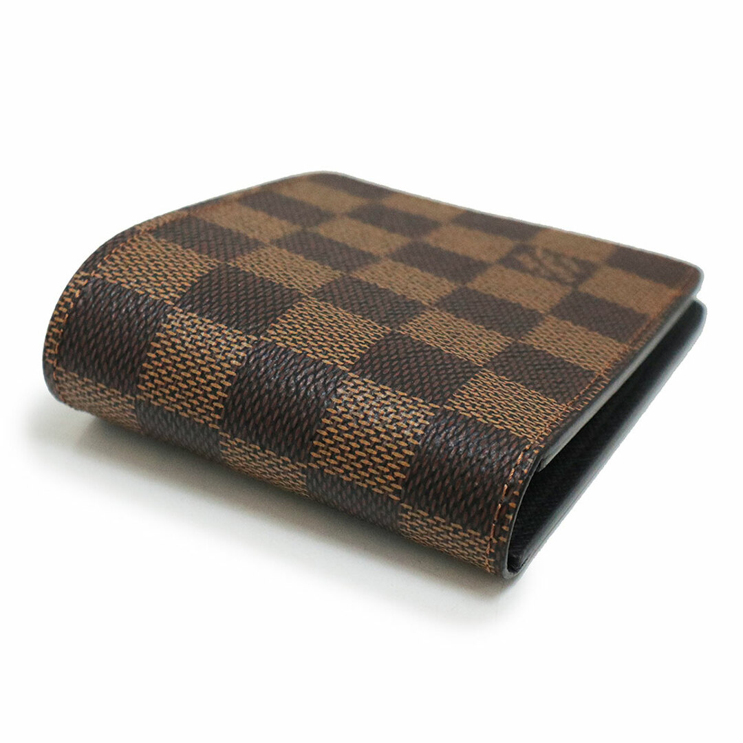 LOUIS VUITTON(ルイヴィトン)のルイ ヴィトン ポルトフォイユ スレンダー 札入れ 二つ折り財布 ダミエ ブラウン 茶 N61208 箱付 LOUIS VUITTON（新品・未使用品） メンズのファッション小物(折り財布)の商品写真