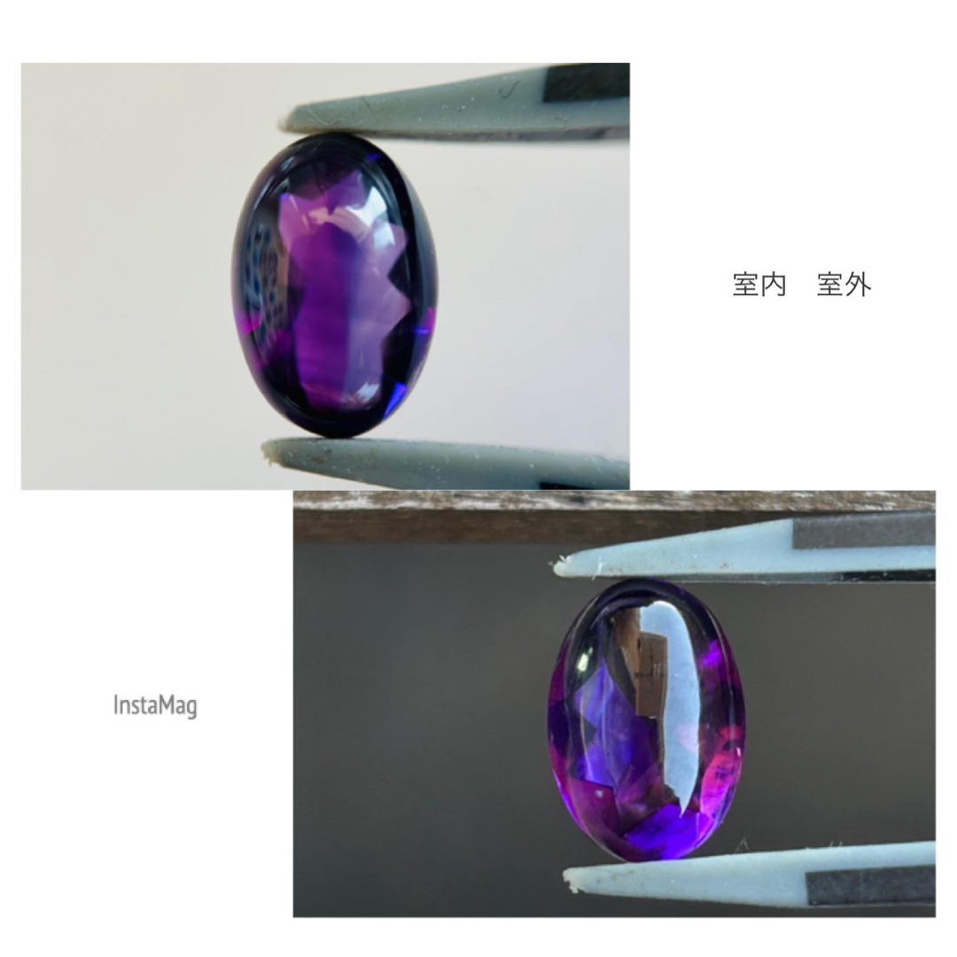 (R0413-4)『カシャライ産カボション』天然アメシスト　4.586ct レディースのアクセサリー(その他)の商品写真