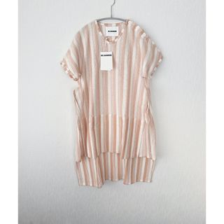 ジルサンダー(Jil Sander)の【新品】JIL SANDER ジルサンダー ストライプ チュニック ワンピース(カットソー(半袖/袖なし))