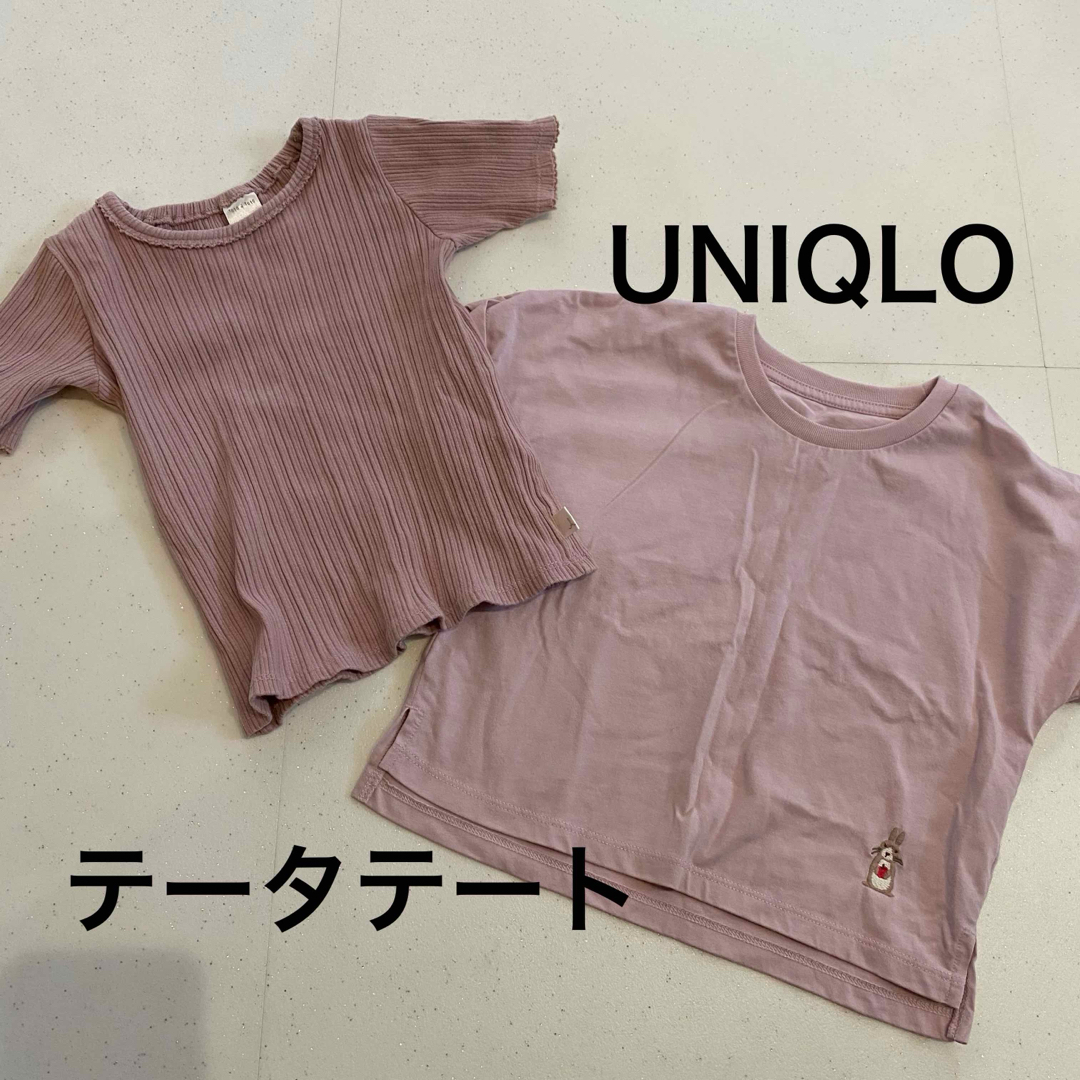 女の子 Tシャツ トップス 半袖 ユニクロ　バースデイ キッズ/ベビー/マタニティのキッズ服女の子用(90cm~)(Tシャツ/カットソー)の商品写真