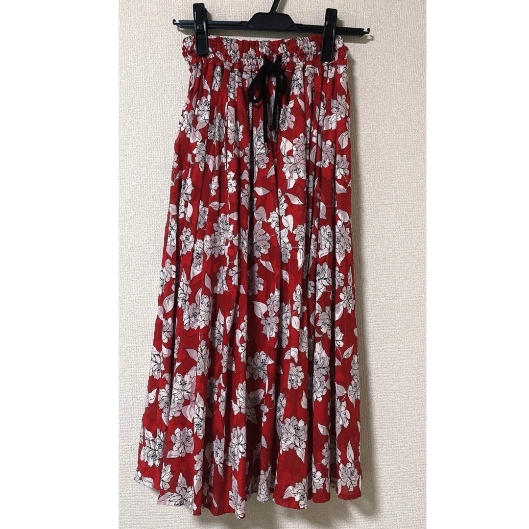 OBLI(オブリ)のOBLI オブリ/フラワーギャザースカート レディースのスカート(ロングスカート)の商品写真