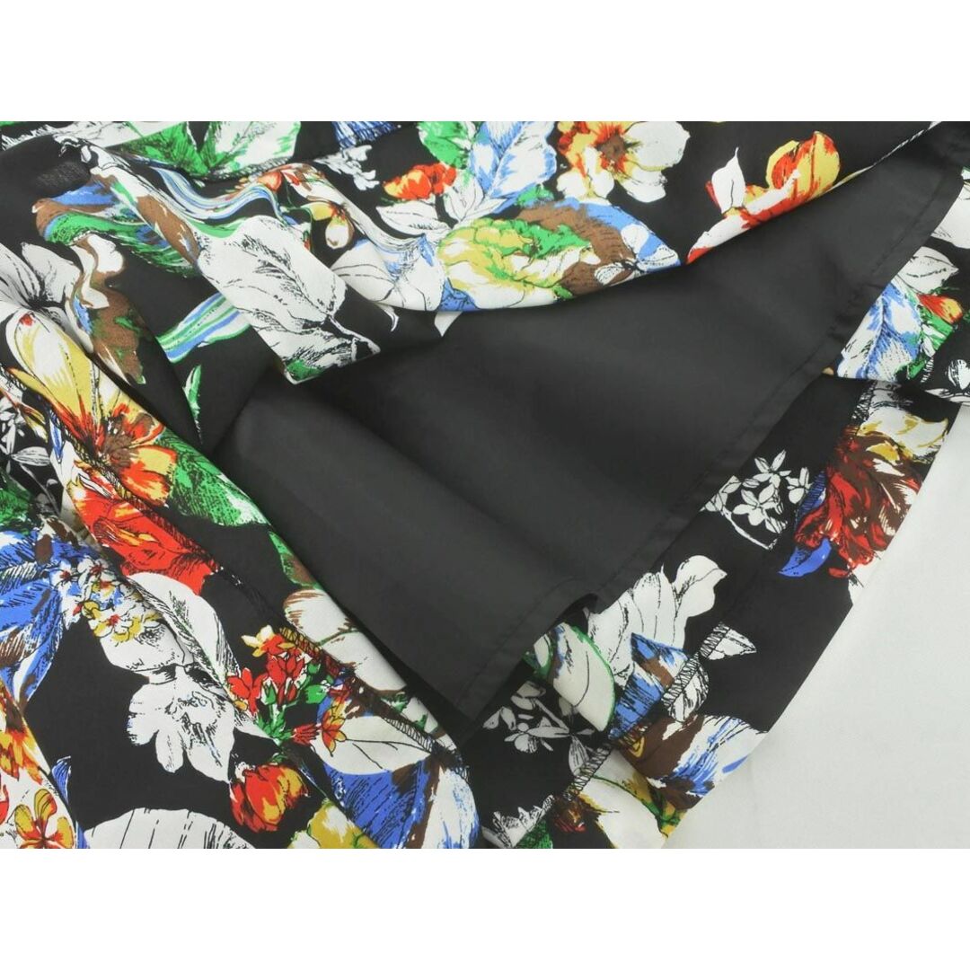 aquagirl(アクアガール)のAG by aquagirl エージーバイアクアガール 花柄 ロング スカート sizeM/黒 ■◇ レディース レディースのスカート(ロングスカート)の商品写真