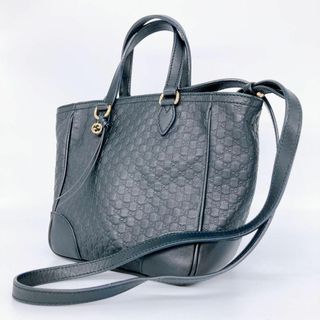 グッチ(Gucci)の✨超美品✨GUCCI グッチ　2wayショルダーバッグ マイクロシマ ブラック(ショルダーバッグ)