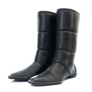 シセイ CHISEL PADDED BOOTS ブーツ ミドル丈 36.5 黒(ブーツ)