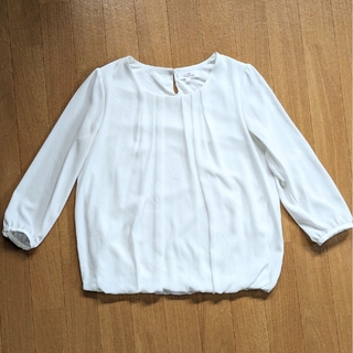 【匿名配送】オフィス用きれいめシャツ 7分袖 バルーン裾(シャツ/ブラウス(長袖/七分))
