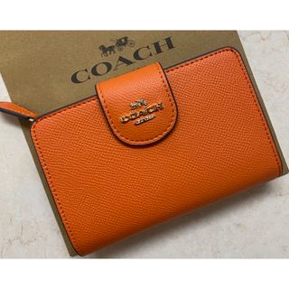 コーチ(COACH)の[新品未使用]✨COACHバイカラー二つ折り財布✨ミニ財布(財布)