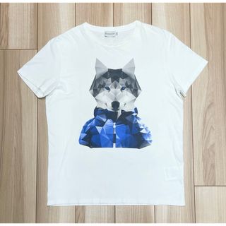 モンクレール(MONCLER)の［極美品］モンクレール　Tシャツ　ウルフ　ホワイト(Tシャツ/カットソー(半袖/袖なし))