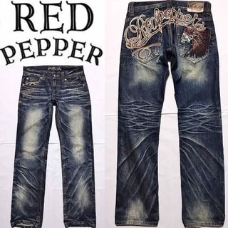 REDPEPPER - RED PEPPER レッドペッパー 送料込 スカル 29 ストレート デニム