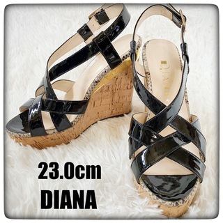 ダイアナ(DIANA)のDIANA ウェッジソールストラップ付きサンダル size 23.0cm(サンダル)