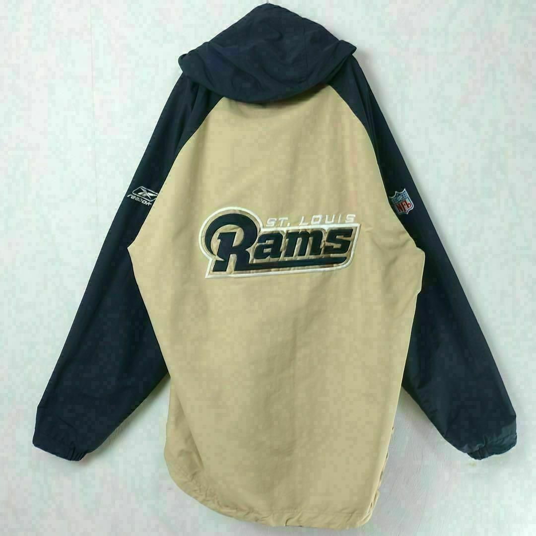 Reebok(リーボック)の【希少】NFL rams ジャケット リバーシブル フリース ラムズ 刺繍ロゴ メンズのジャケット/アウター(ナイロンジャケット)の商品写真