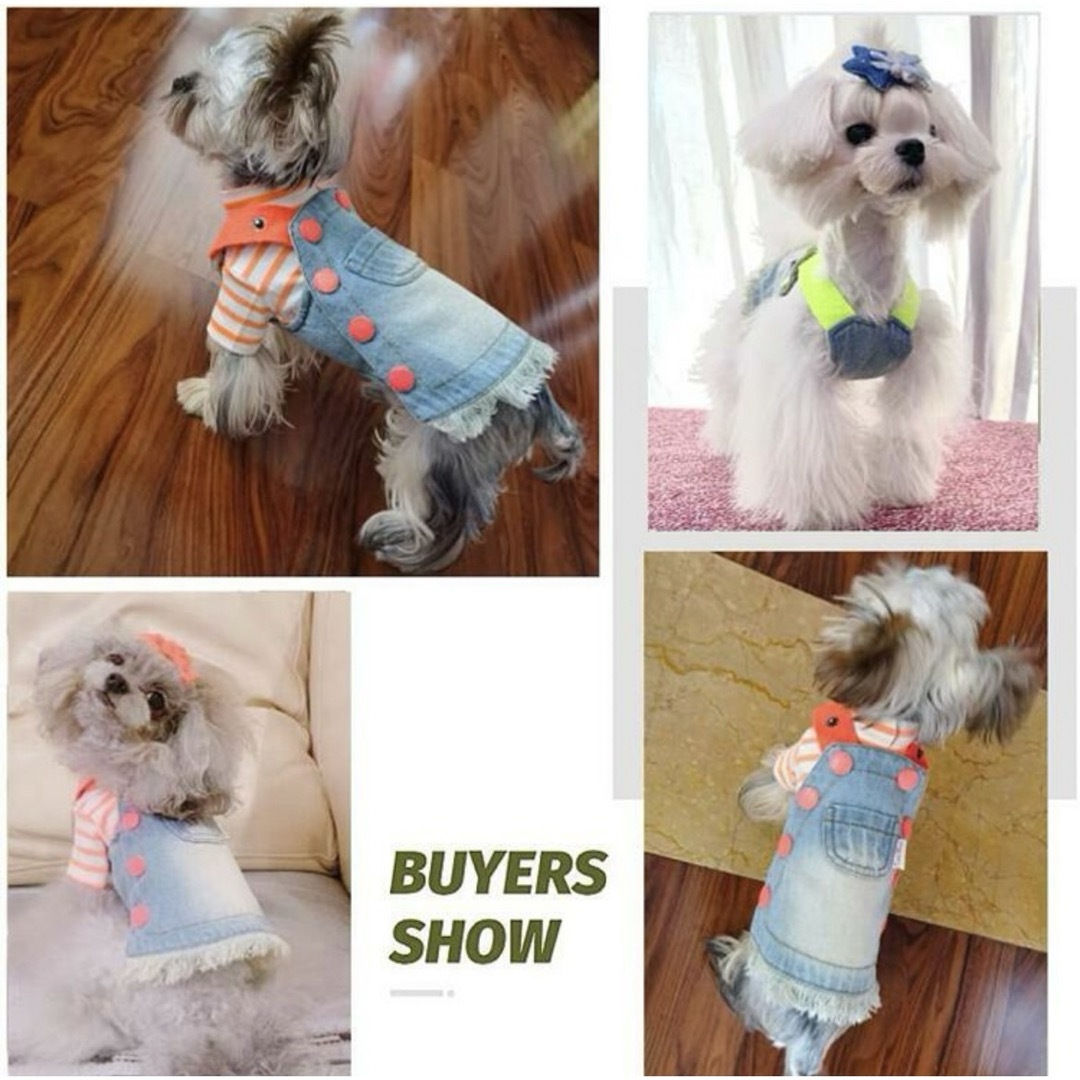 犬服　TANIWINA ネオンデニムワンピース　ネオンシャツセット その他のペット用品(犬)の商品写真