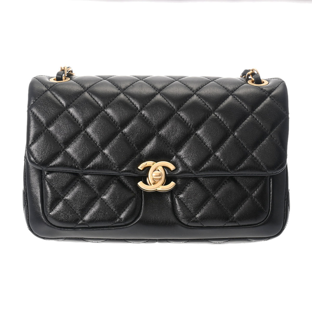 CHANEL シャネル マトラッセ チェーン ショルダーバッグ ブラック CHANEL シャネル マトラッセ チェーン ショルダーバッグ ブラック