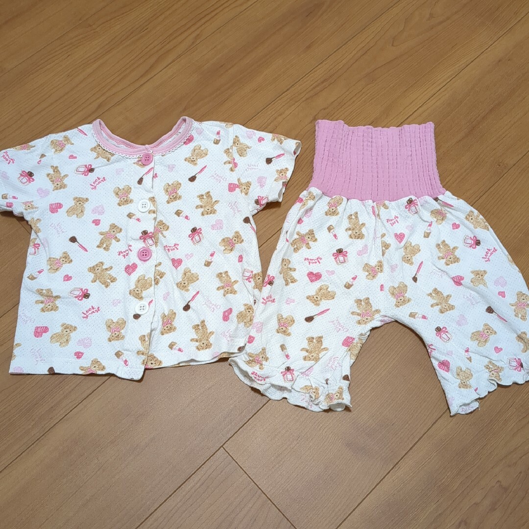 100センチ　前開きパジャマ キッズ/ベビー/マタニティのキッズ服女の子用(90cm~)(パジャマ)の商品写真