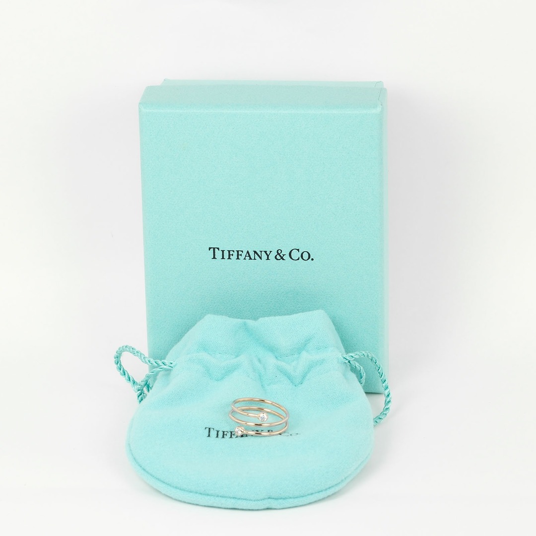 Tiffany & Co.(ティファニー)の【TIFFANY&Co.】ティファニー フープ 3ロウ K18ピンクゴールド×2P ダイヤモンド 10.5号 約2.26g レディース リング・指輪 レディースのアクセサリー(リング(指輪))の商品写真