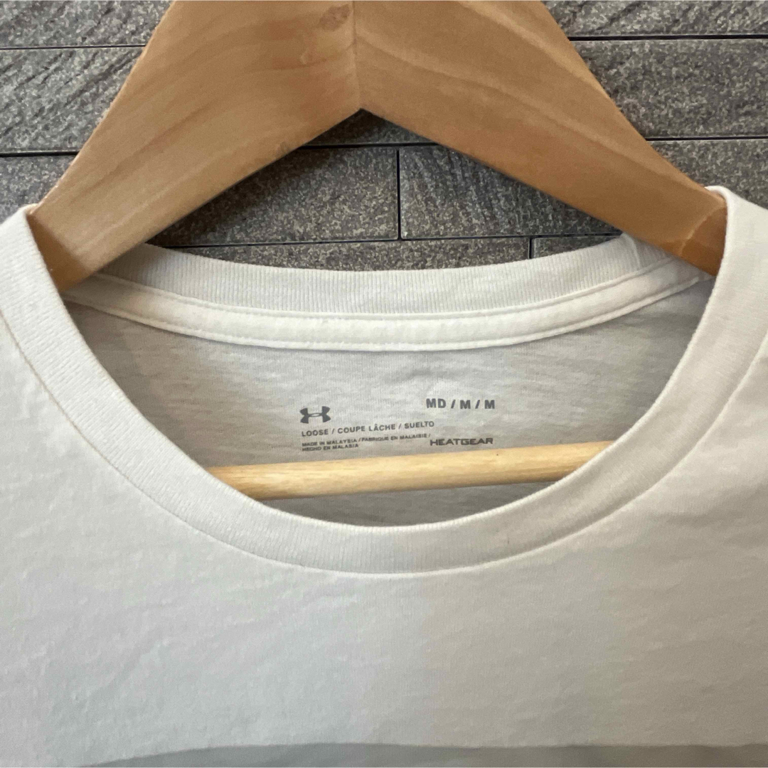 UNDER ARMOUR(アンダーアーマー)のアンダーアーマー トップス 半袖 Tシャツ M ヒートギア ブラック×グレー×白 メンズのトップス(Tシャツ/カットソー(半袖/袖なし))の商品写真