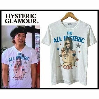 ヒステリックグラマー(HYSTERIC GLAMOUR)のキムタク 着用 ヒステリックグラマー ヌード ガール 半袖 Tシャツ 白 S(Tシャツ/カットソー(半袖/袖なし))