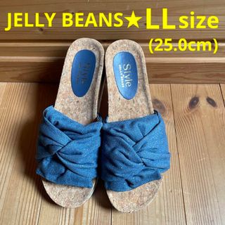 JELLY BEANS - 【新品・未使用】JELLY BEANS ターバンリボン厚底サンダル LLサイズ