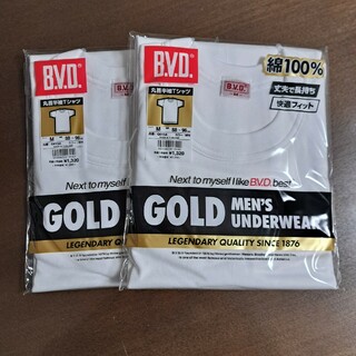 B.V.D - BVD GOLD メンズ　丸首 半袖 Tシャツ M  2枚