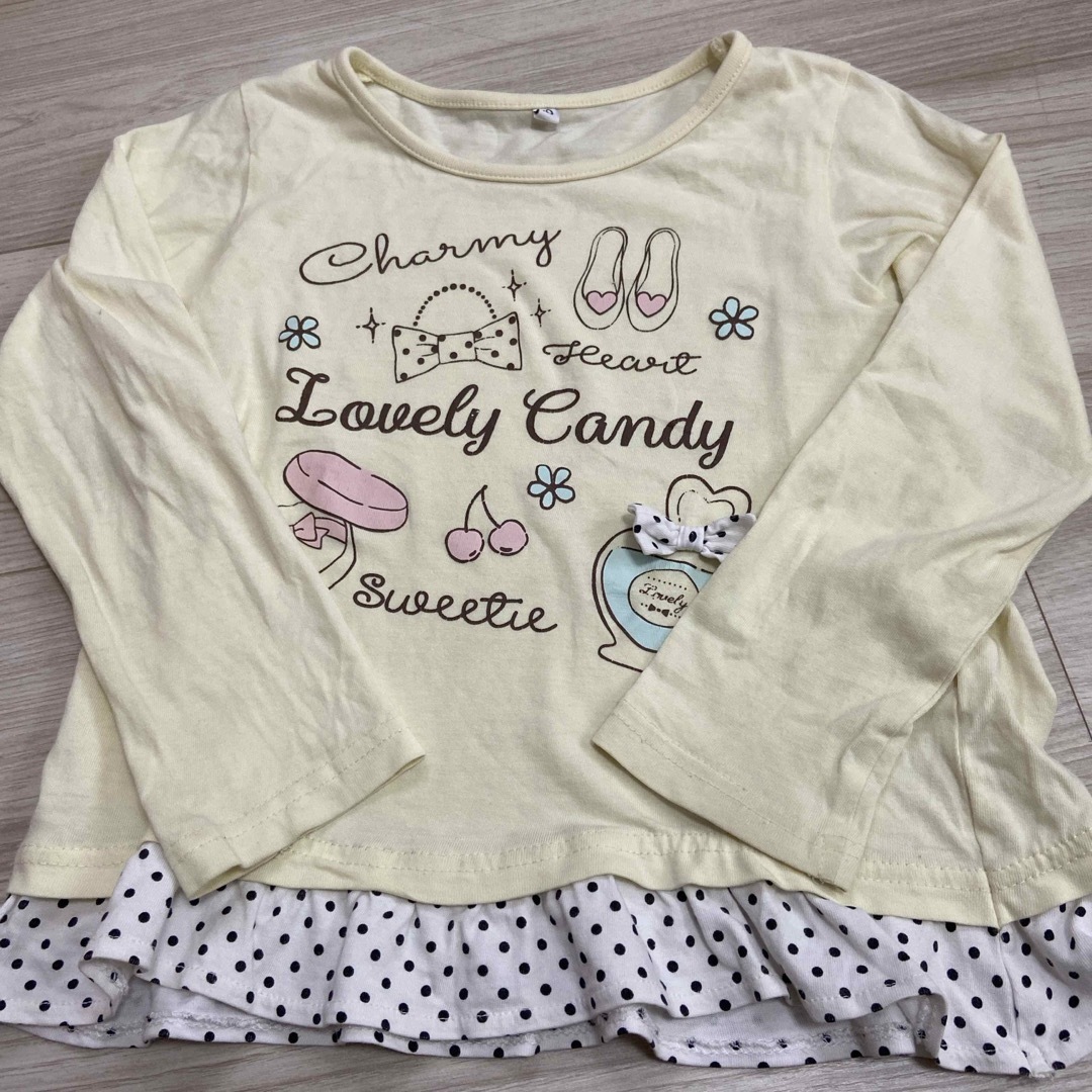 長袖Tシャツ 2枚セット キッズ/ベビー/マタニティのキッズ服女の子用(90cm~)(Tシャツ/カットソー)の商品写真