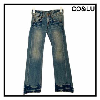 CO&LU - 【CO&LU】　ダメージデニムパンツ　ヴィンテージ加工　カジュアル　26