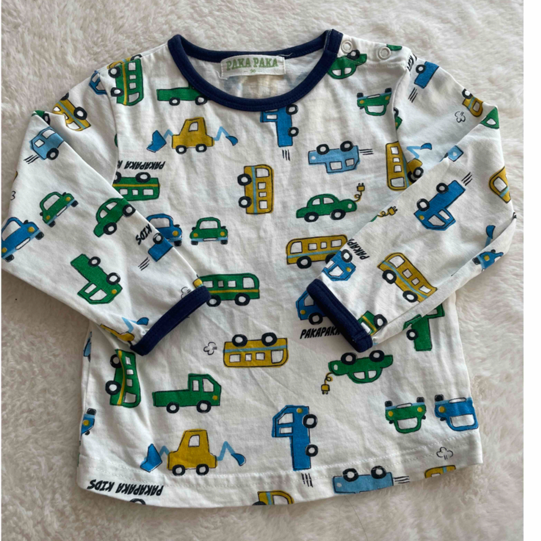 pakapaka 長袖　Tシャツ　車　トップス　90 キッズ/ベビー/マタニティのキッズ服男の子用(90cm~)(Tシャツ/カットソー)の商品写真