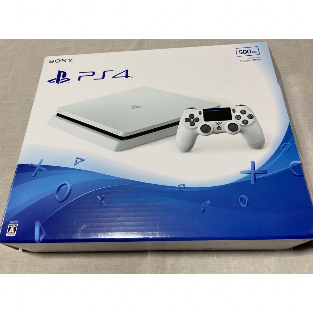 PlayStation4(プレイステーション4)の【中古　美品　playstation4  ps4　本体一式　セット　ホワイト】 エンタメ/ホビーのゲームソフト/ゲーム機本体(家庭用ゲーム機本体)の商品写真