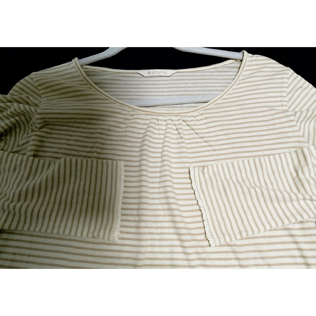 ロングＴシャツ　ボーダー　Mサイズ    アンラシーネ メンズのトップス(Tシャツ/カットソー(七分/長袖))の商品写真