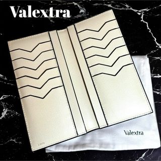 【未使用保管品】Valextra ヴァーティカル 12カード 長財布 ホワイト