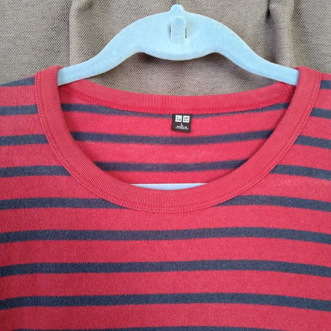 UNIQLO(ユニクロ)のUNIQLO　ボーダーロンTシャツ メンズのトップス(Tシャツ/カットソー(七分/長袖))の商品写真