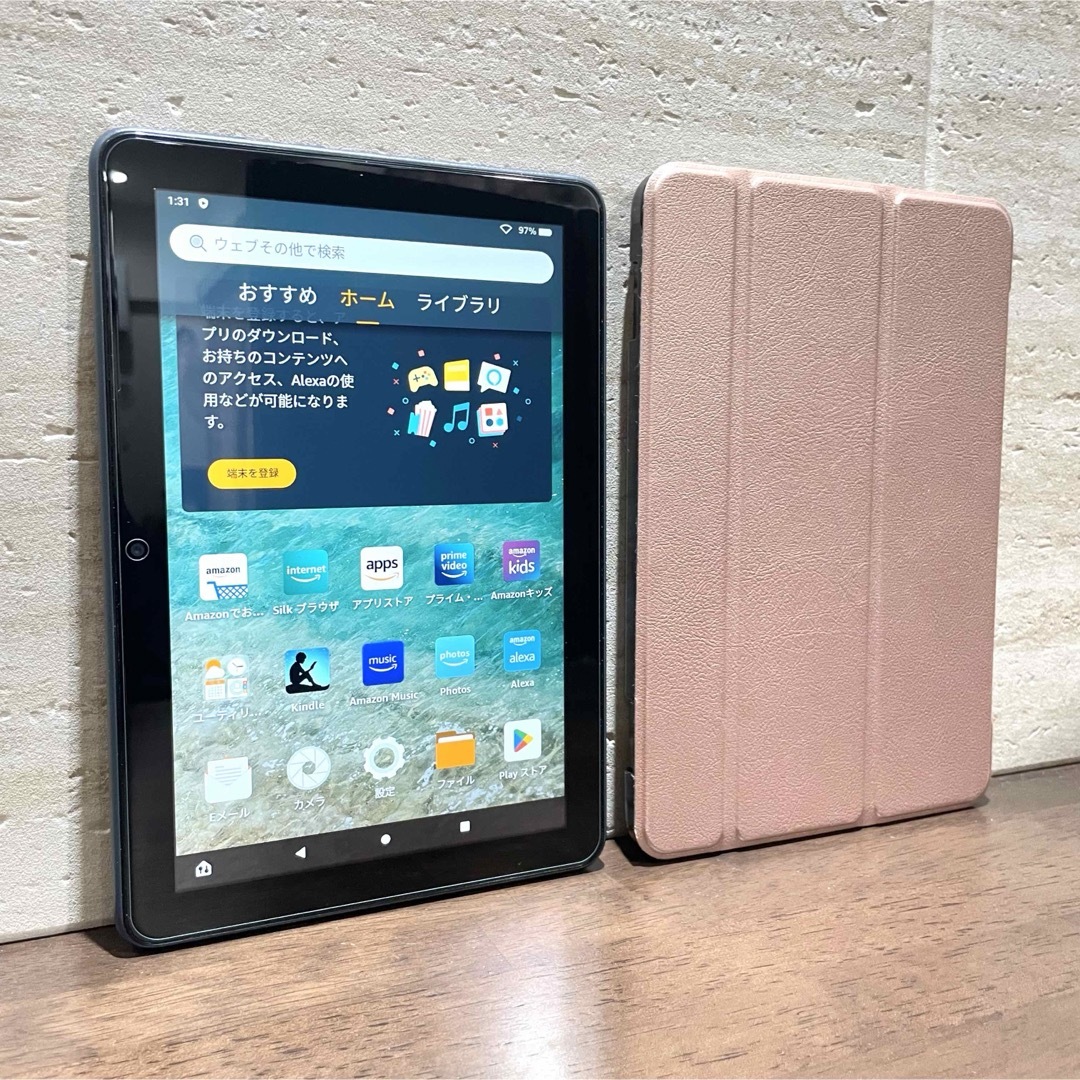 Amazon(アマゾン)のAmazon fire HD 8 PLUS 第10世代 カバー付き 中古品 スマホ/家電/カメラのPC/タブレット(タブレット)の商品写真