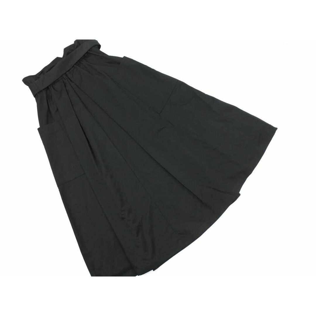 JEANASIS(ジーナシス)のJEANASIS ジーナシス サイドポケット フレア ロング スカート sizeF/黒 ■◇ レディース レディースのスカート(ロングスカート)の商品写真