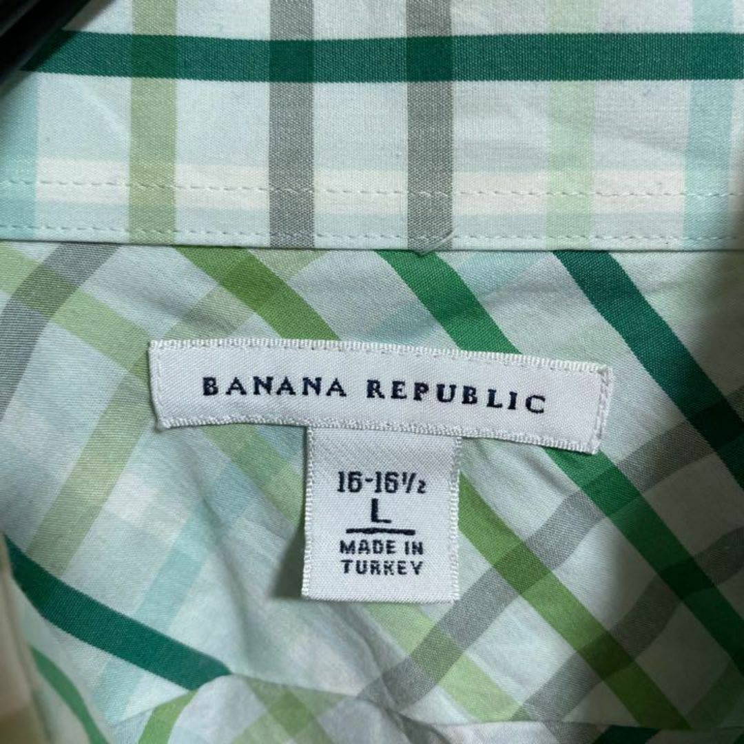 Banana Republic(バナナリパブリック)のバナナ・リパブリック シャツ チェック グリーン USA古着 長袖 メンズ メンズのトップス(シャツ)の商品写真