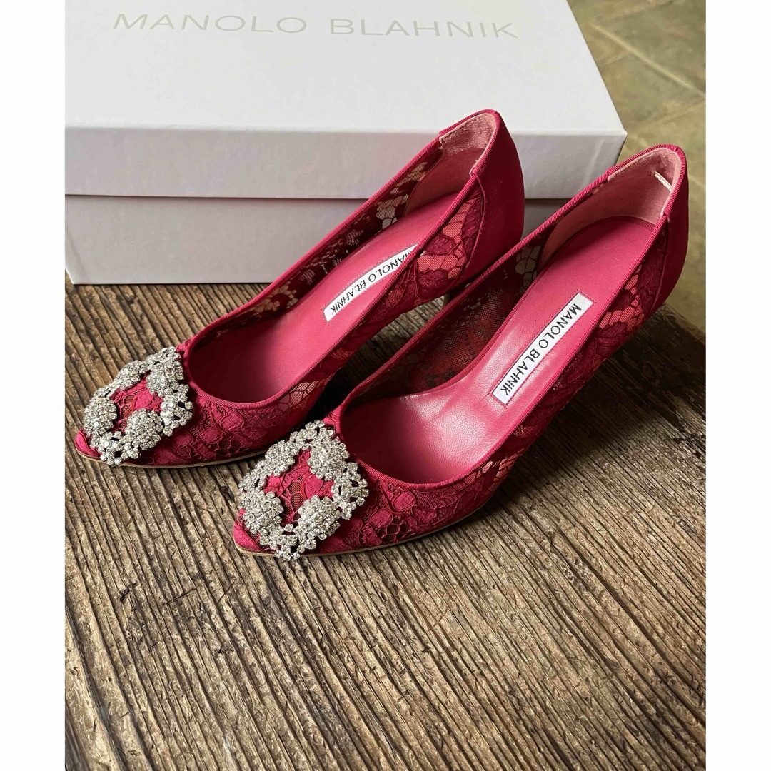 MANOLO BLAHNIK(マノロブラニク)のMANOLO BLAHNIK ハンギシレース#35 レディースの靴/シューズ(ハイヒール/パンプス)の商品写真