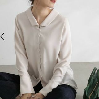 エヌナチュラルビューティーベーシック(N.Natural beauty basic)のガルーダドビーフロントボタンVカラーブラウス(シャツ/ブラウス(長袖/七分))