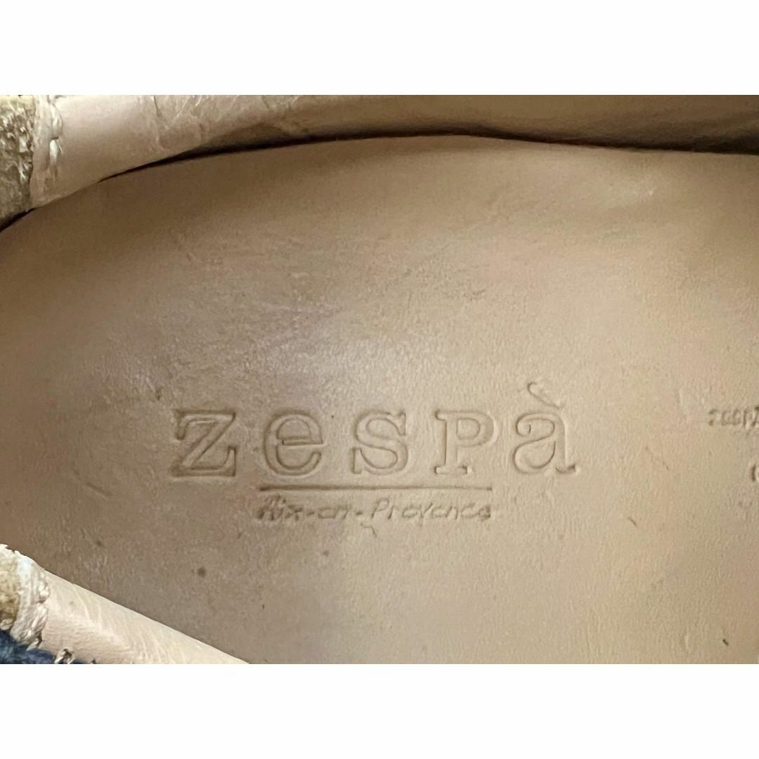 フランス製 良品 zespa 40 レザースニーカー ネイビー パンチング メンズの靴/シューズ(スニーカー)の商品写真