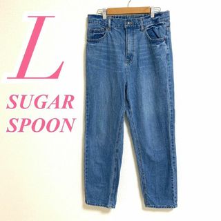 シュガースプーン(Sugar spoon)のシュガースプーン　ロングパンツ　L　デニムパンツ　ブルー　カジュアル　綿100%(デニム/ジーンズ)