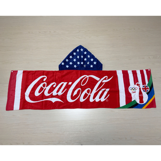 コカ・コーラ - コカコーラ フード付きタオル オリンピック