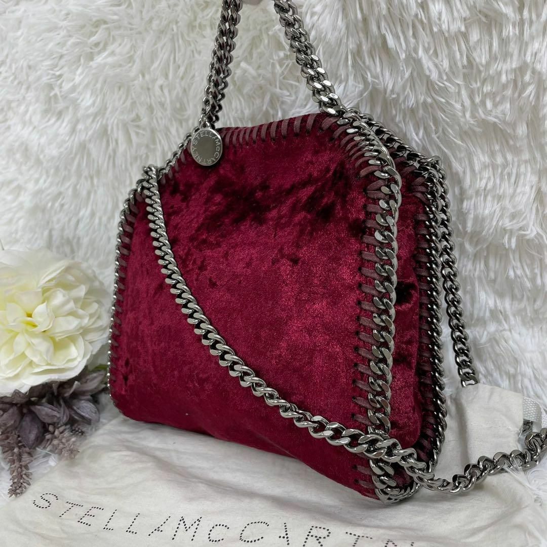 Stella McCartney(ステラマッカートニー)の未使用級 ステラマッカートニー ファラベラタイニー 2way ショルダー ベロア レディースのバッグ(ショルダーバッグ)の商品写真