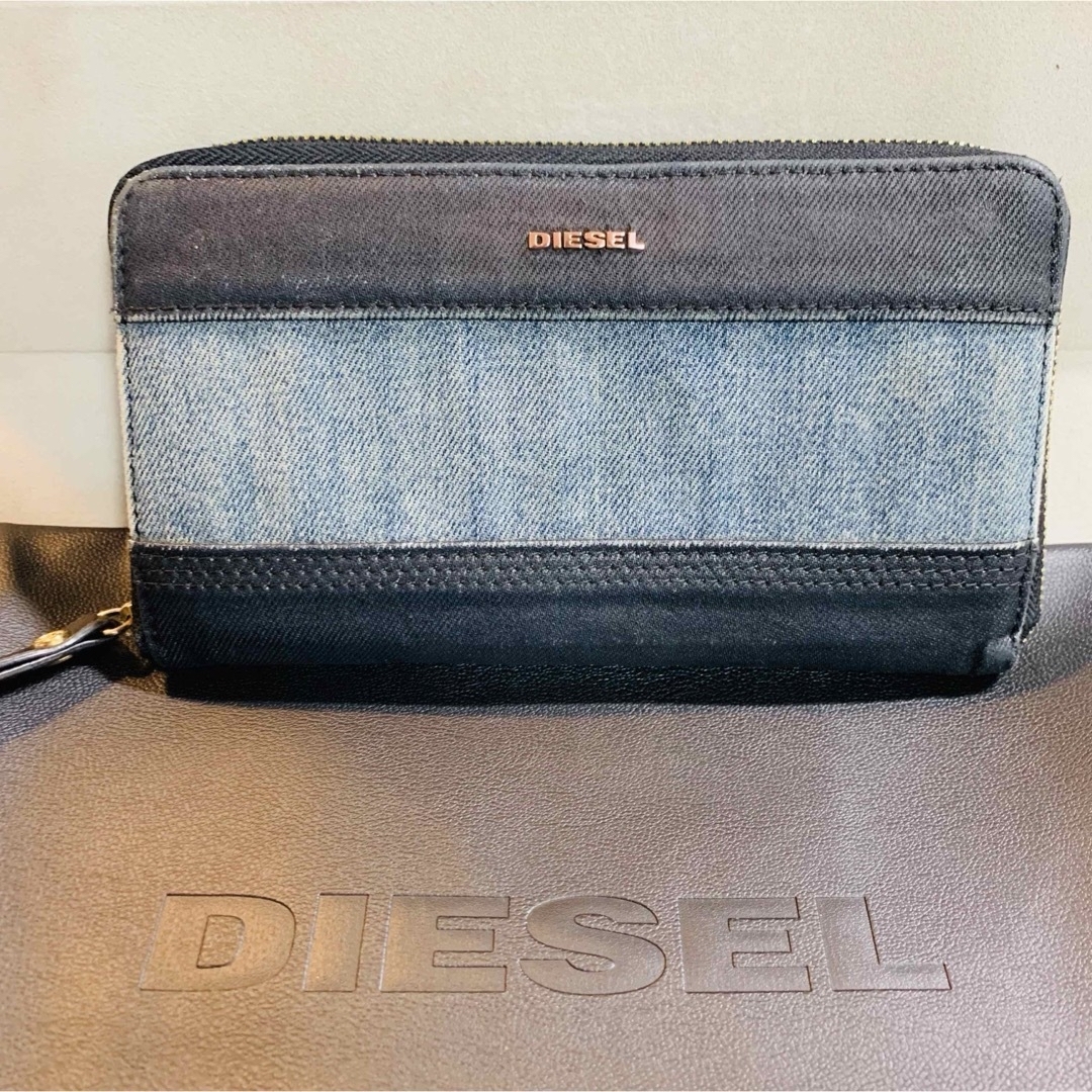 DIESEL(ディーゼル)の【良品】ディーゼル　長財布　デニム　袋付き　DIESEL レディースのファッション小物(財布)の商品写真