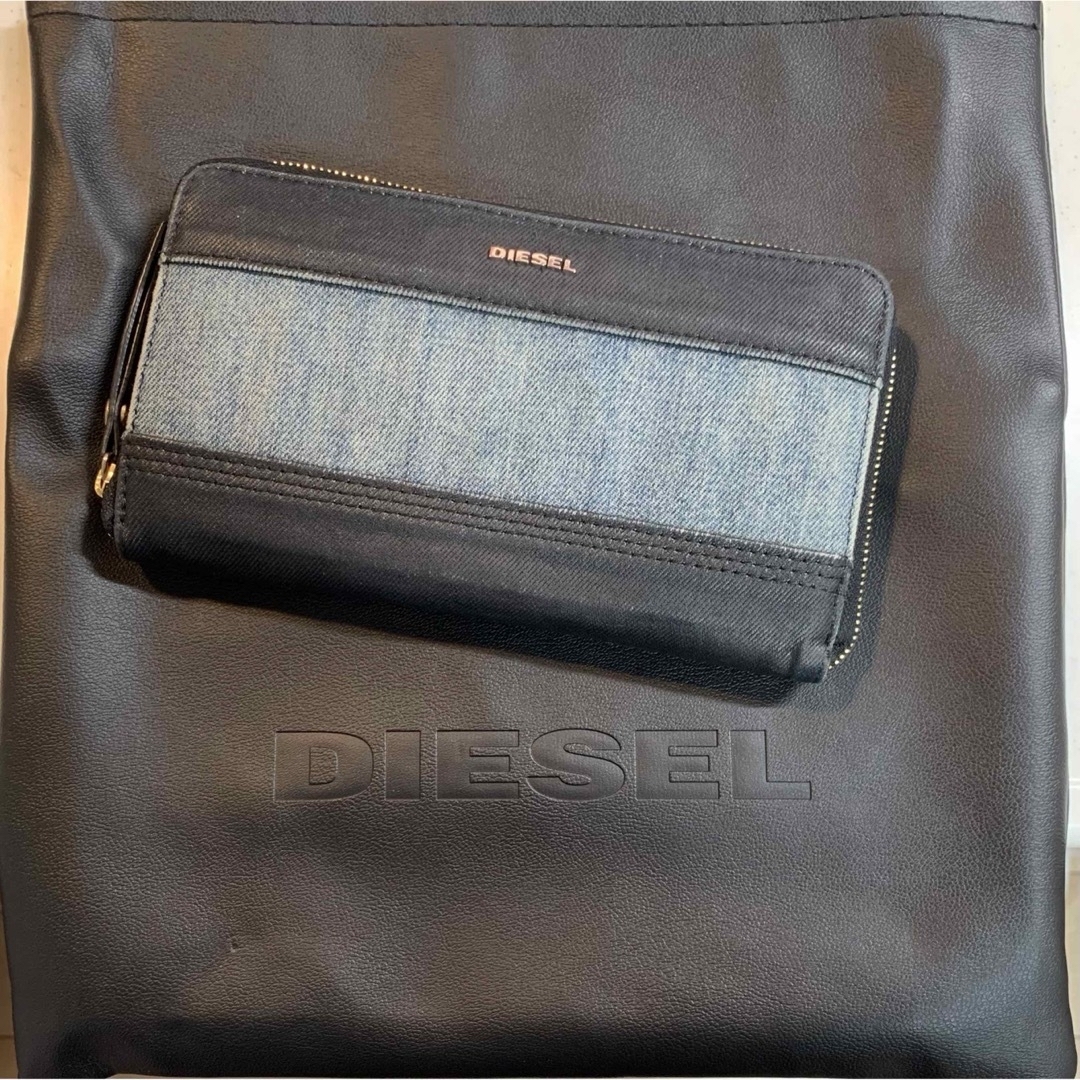 DIESEL(ディーゼル)の【良品】ディーゼル　長財布　デニム　袋付き　DIESEL レディースのファッション小物(財布)の商品写真