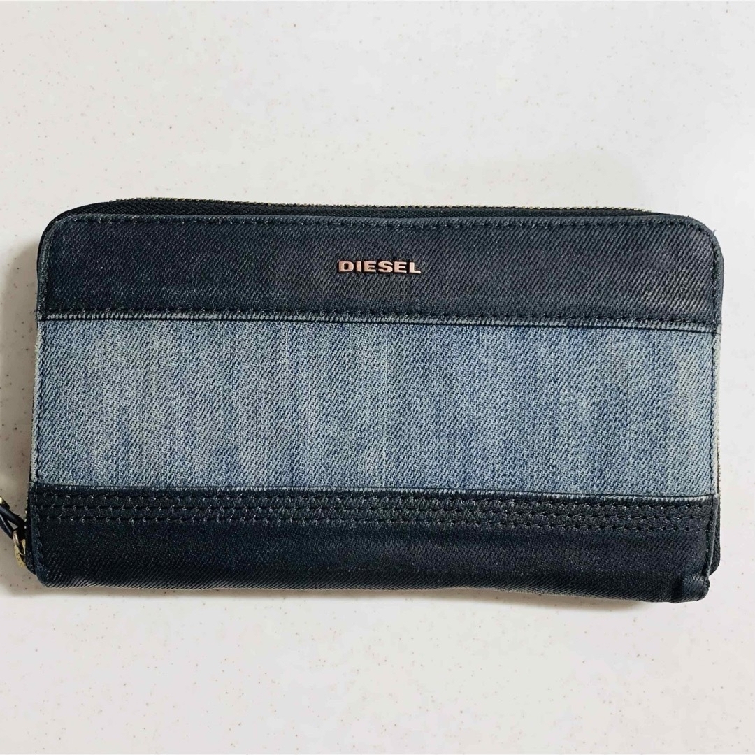 DIESEL(ディーゼル)の【良品】ディーゼル　長財布　デニム　袋付き　DIESEL レディースのファッション小物(財布)の商品写真