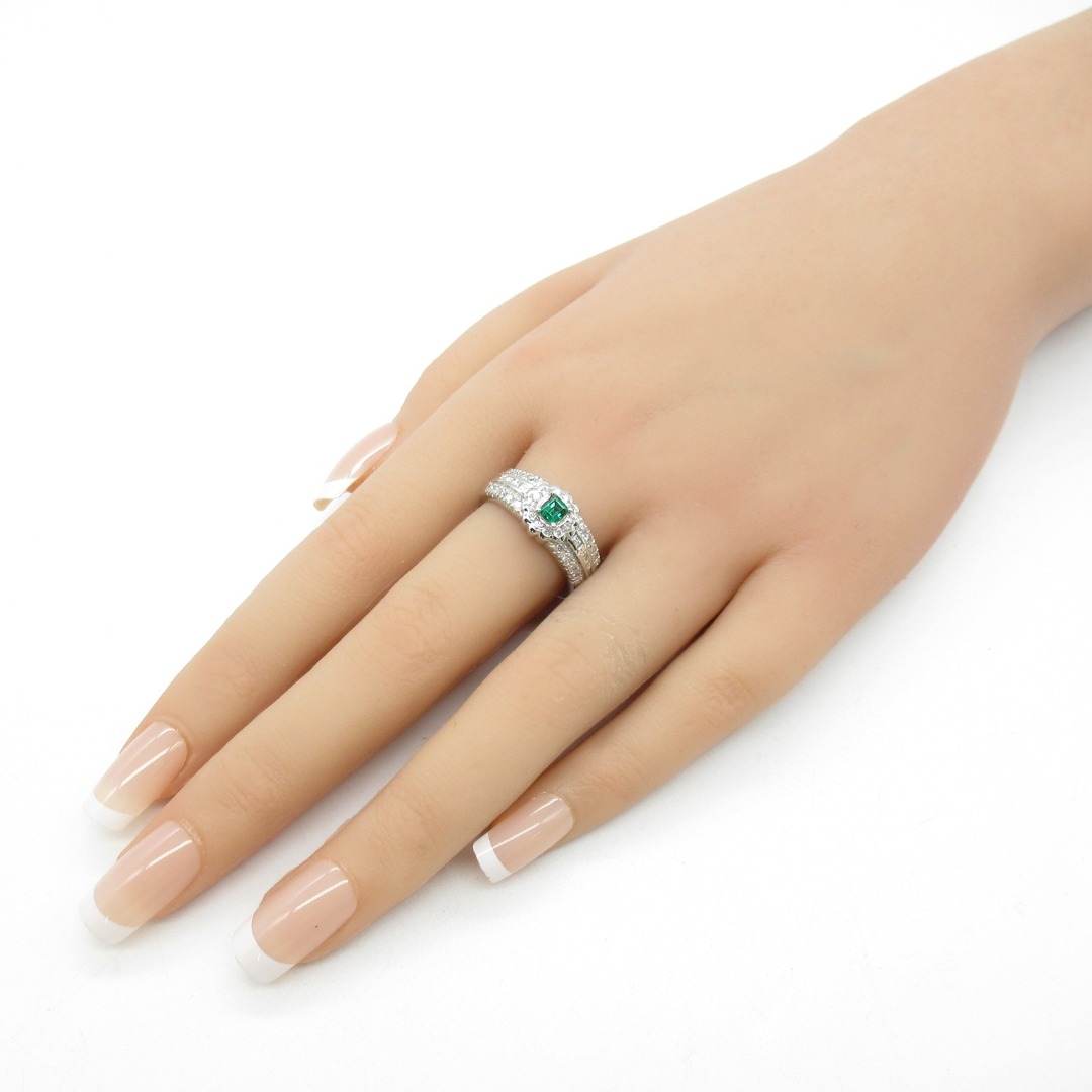 ジュエリー エメラルド ダイヤモンド リング リング・指輪 レディースのアクセサリー(リング(指輪))の商品写真