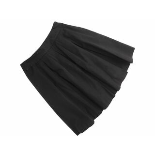 Couture brooch クチュールブローチ タック Aライン 台形 スカート size36/黒 ■■ レディース
