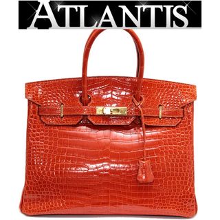 エルメス(Hermes)の【広尾店】エルメス HERMES バーキン35 ハンドバッグ クロコ ポロサス G金具 □A刻印 【13799】(ハンドバッグ)