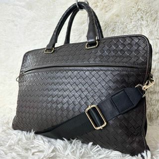 ボッテガヴェネタ(Bottega Veneta)の美品 ボッテガヴェネタ イントレチャート 2way ビジネスバッグ A4可 通勤(ビジネスバッグ)