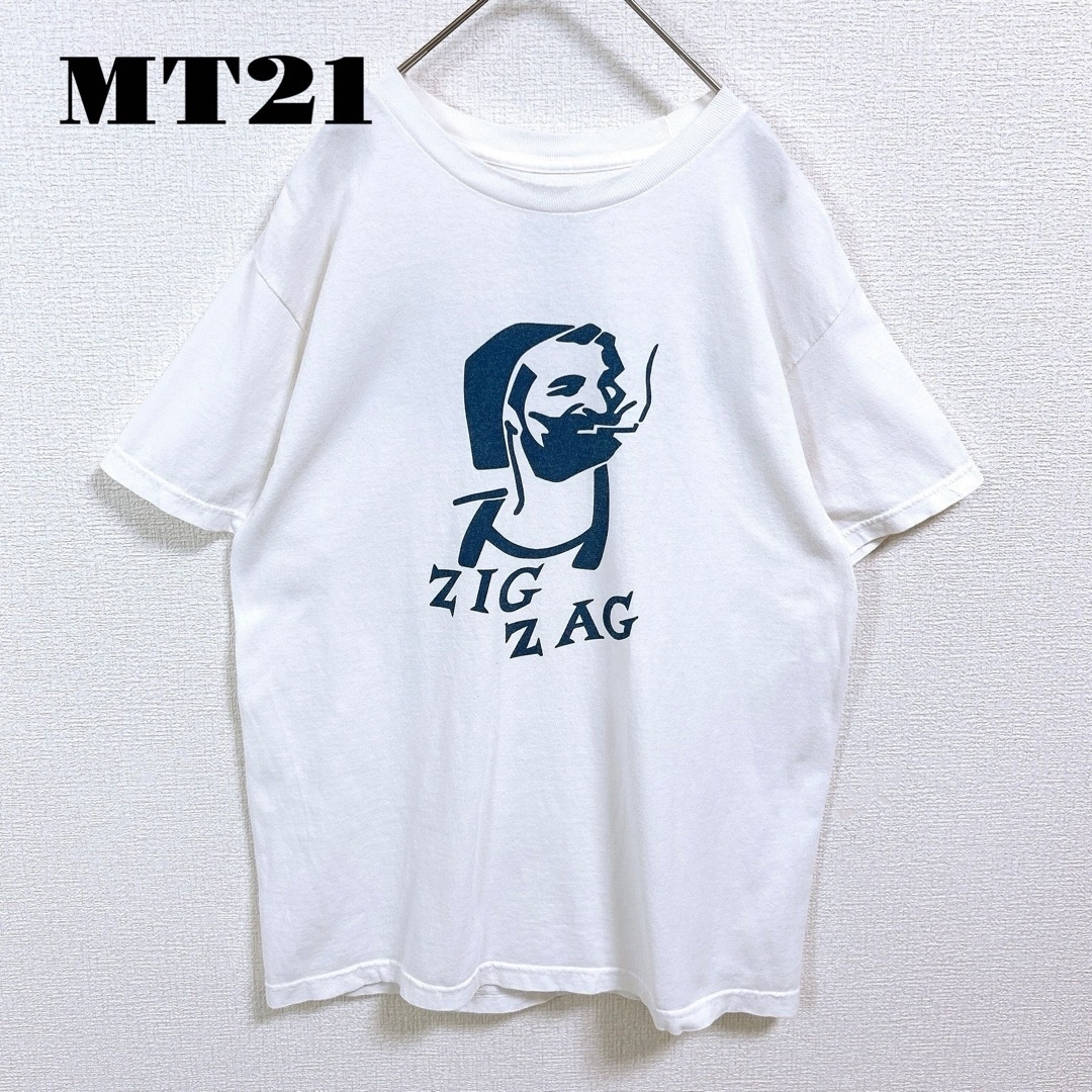 TENDERLOIN(テンダーロイン)の希少品！ TENDERLOIN 半袖 Tシャツ TEE ZIGZAG 白 M メンズのトップス(Tシャツ/カットソー(半袖/袖なし))の商品写真