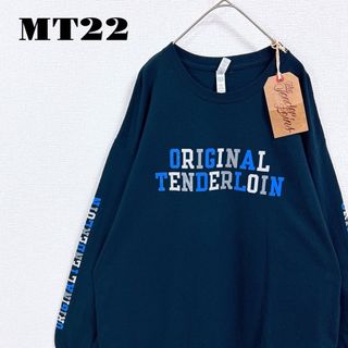 テンダーロイン(TENDERLOIN)の人気品！ TENDERLOIN 長袖 Tシャツ ロンT ネイビー 紺 青 XL(Tシャツ/カットソー(七分/長袖))