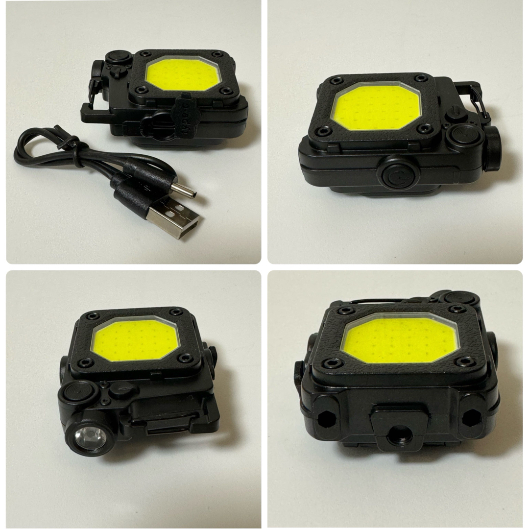 未使用 Cob LED充電式ミニライト ワークライト コンパクトライト ブラック スポーツ/アウトドアのアウトドア(ライト/ランタン)の商品写真