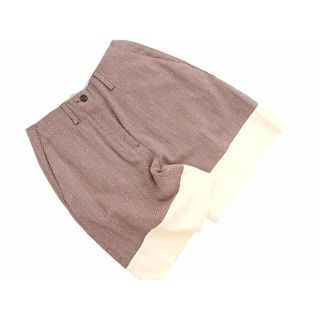 新品 AALTO アールト 切替 キュロット パンツ size34/茶 ■◇ レディース(キュロット)